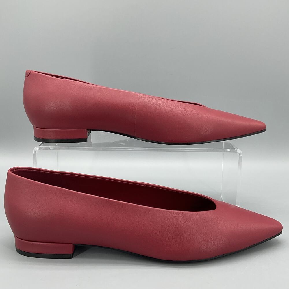 NEW Marc Fisher Women’s Gunner Pointy Toe Slip on Dress Flats Dark Red Size 11M